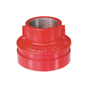 Grooved concentric reducer with threaded run