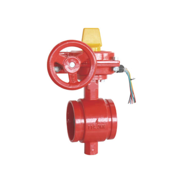 British Grooved butterfly valve (Gear actuator & tamper switch)