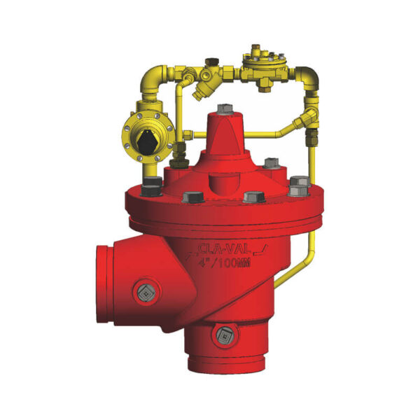 Grooved angle type pressure relief valve