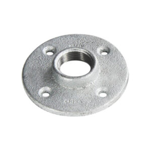 Malleable cast iron hubbed threaded flange