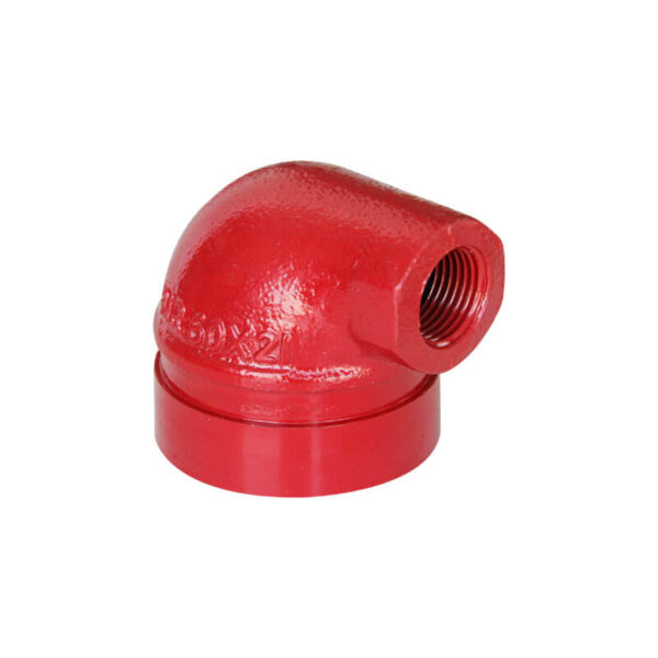G06 Grooved 90° reducing elbow with female threaded outlet