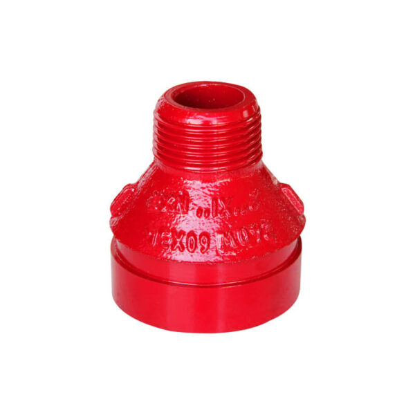 G34 Grooved concentric reducer with male threaded outlet