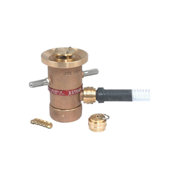 Adjustable flow self-inducting foam monitor nozzle (Brass)