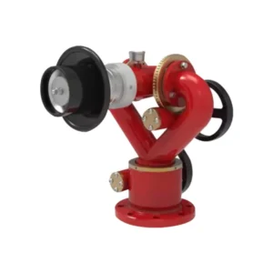 Manual operated wheel control fire monitor (Double waterway)