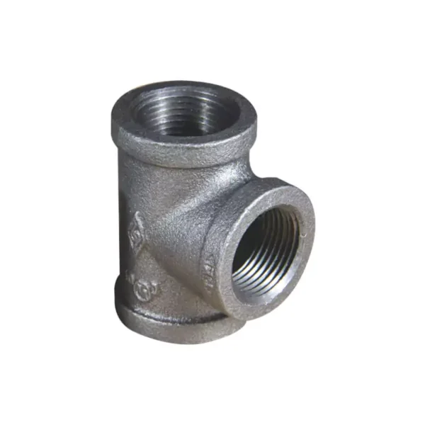 Malleable cast iron equal tee