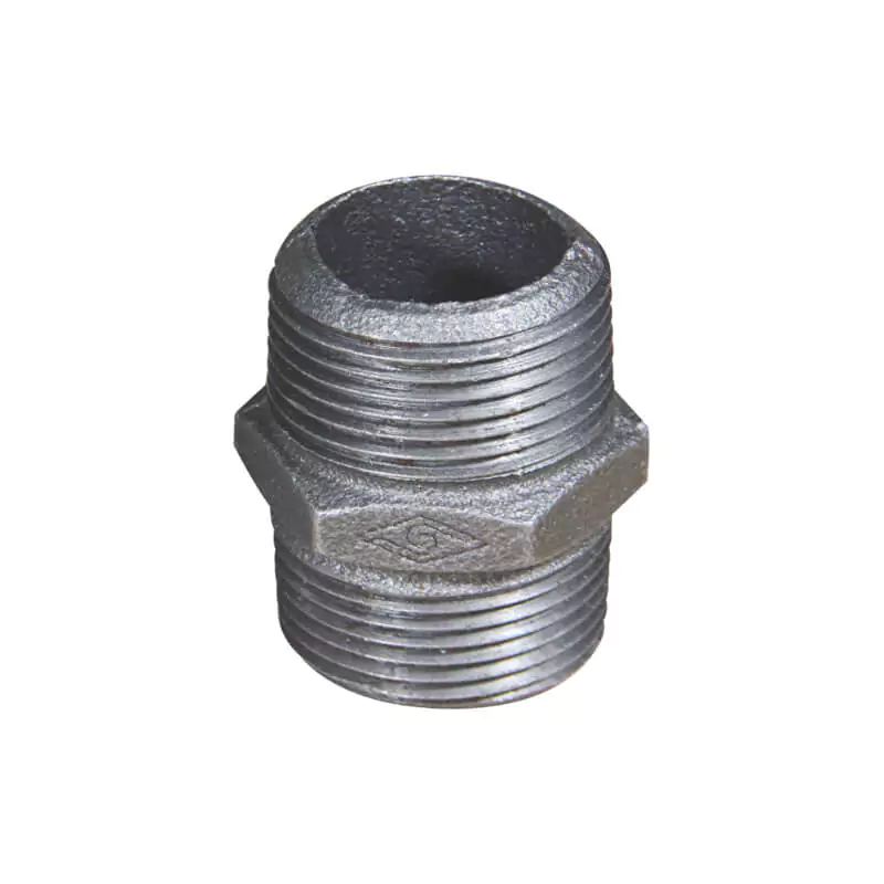 thumbnail interactive-video image 1 of Lot Of 10 - 1" X 6" Black Malleable Iron Pipe Nipples - Threaded Plumbing Fittings 1 of 4