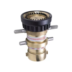 Selectable gallonage fire monitor nozzle (Brass)