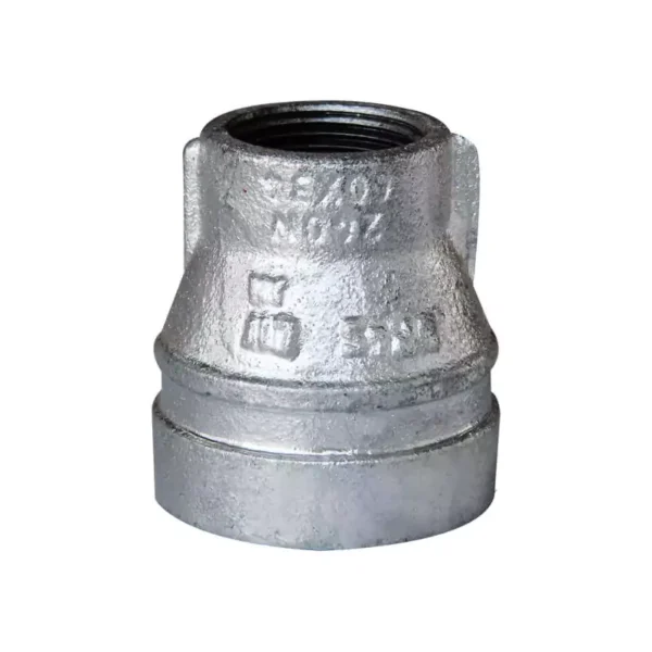 Grooved concentric reducer with female threaded outlet