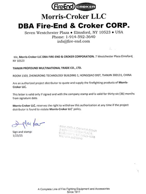 Croker Authorization Letter