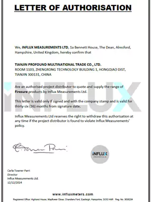INFLUX Authorization Letter