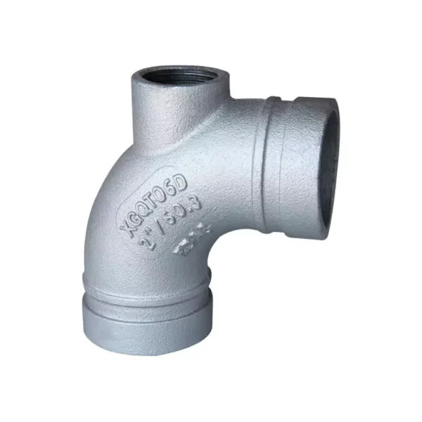 Grooved 90° drainage elbow