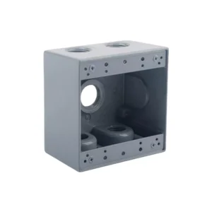 2-gang weatherproof deep outlet box