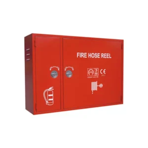 Horizontal two compartment fire cabinet