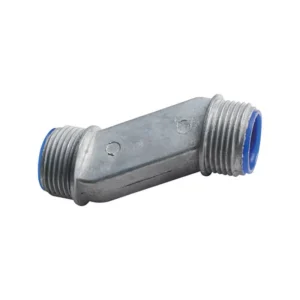 Offset connector with insulated throat (Offset nipple)