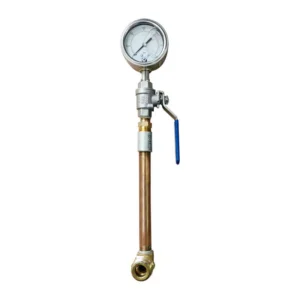 Pressure gauge connection assembly