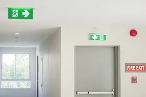 Fire emergency lighting and evacuation system