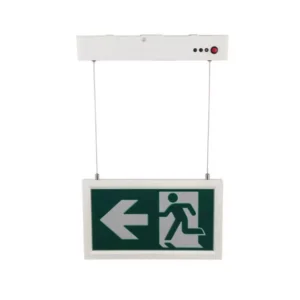 Self-contained maintained pendent safety sign (Plastic enclosure)