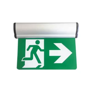 Self-contained maintained running man exit sign (Metal enclosure)