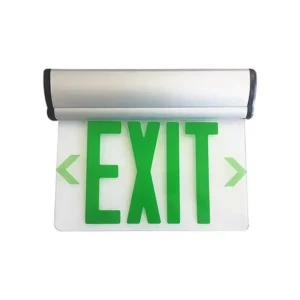 Self-contained maintained text-based exit sign (Metal enclosure)