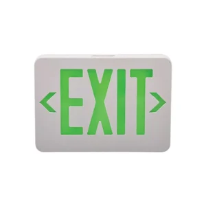 Self-contained maintained text-based exit sign (Plastic enclosure)