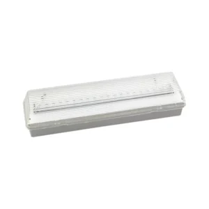 Self-contained waterproof non-maintained bulkhead emergency luminaire